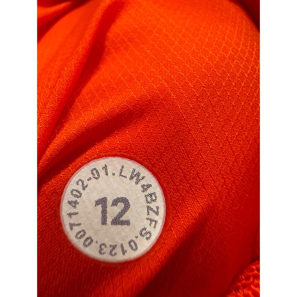 Lululemon Push Your Pace Jacket Solar Orange Size 12 Athleisure Thumb Holes - Picture 6 of 16